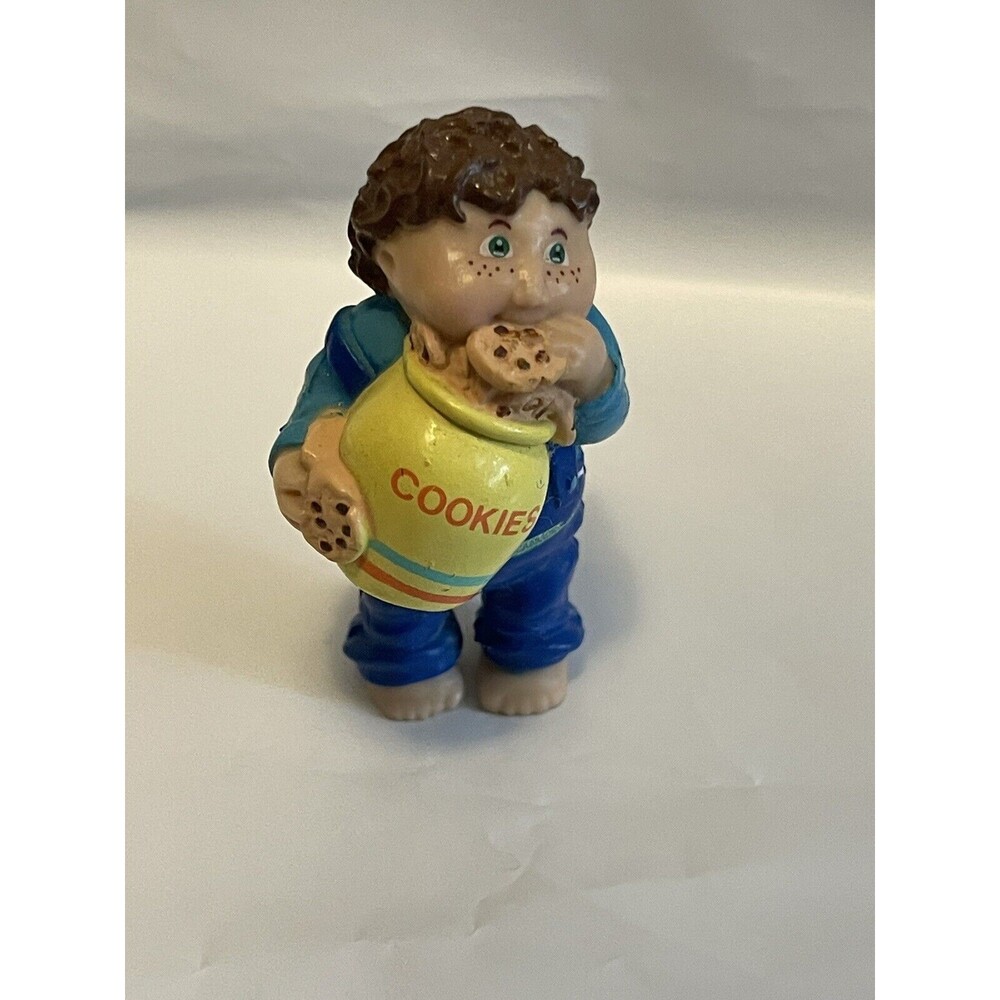 Vintage 1984 Cabbage Patch Kid Doll Mini Figure PVC Figurine Boy Cookies